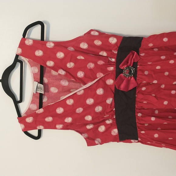 Disney red white polka dot Minnie mouse sleeveless dress - Picture 2 of 7